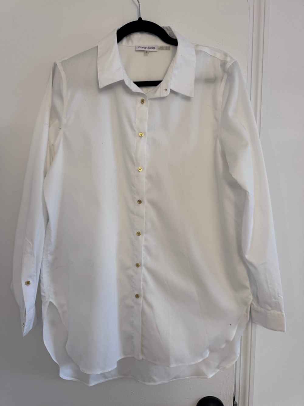 Calvin Klein Oversized White Button-Down Shirt